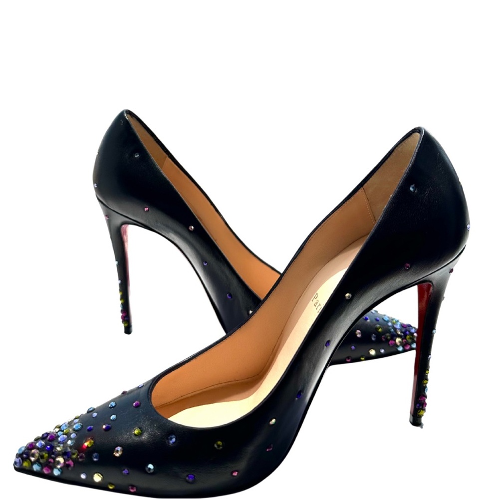 SOLD 🤑Christian Louboutin Women Shoes Degrastrass Black Leather Size 39 US 8